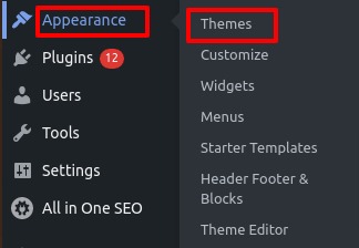 installed themes