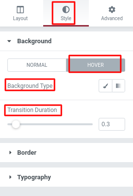 Add a Hover Effect to a Column in Elementor