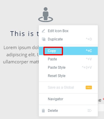 Copy and Paste Content and Styles in Elementor