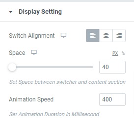 add content switcher using Elementor free