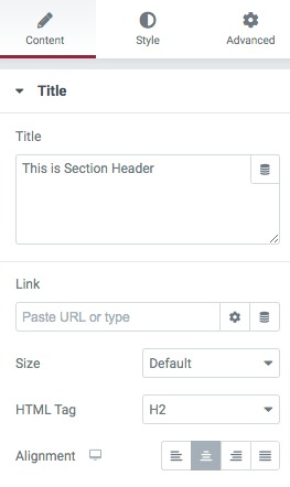 create section templates in Elementor