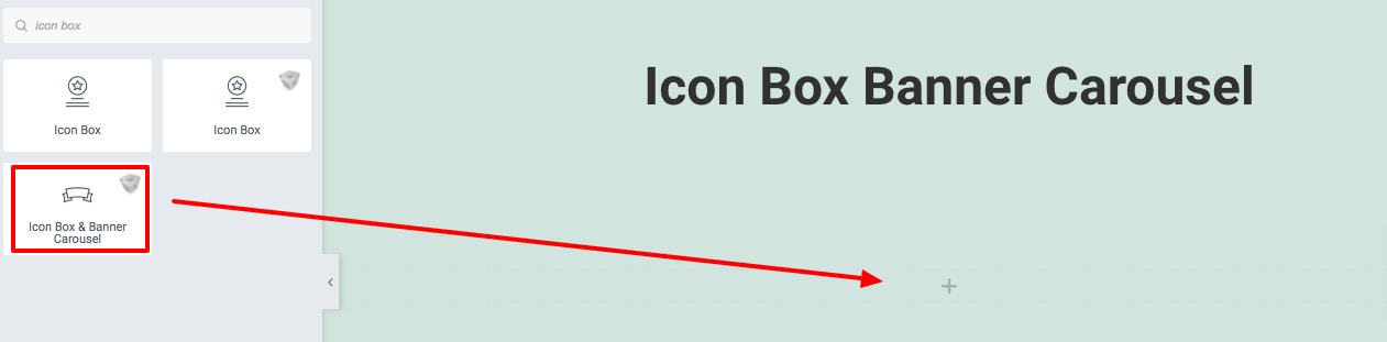 icon box carousel with Elementor