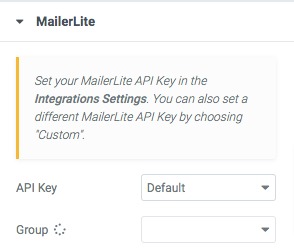 mailerlite option