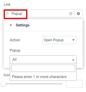 select popup