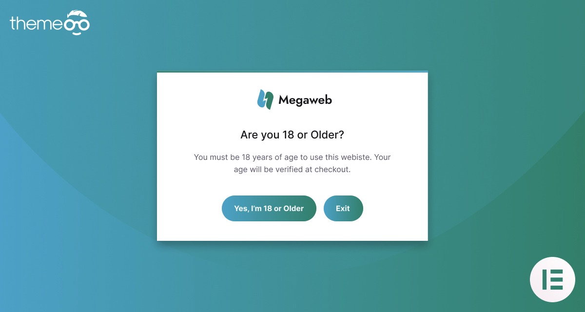 How to Create Age Verification Popup in Elementor - ThemeOO || Professional  Elementor Blog