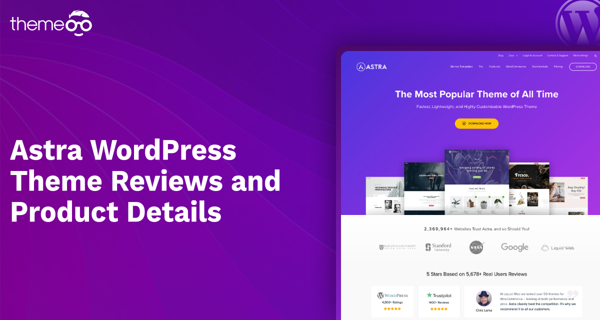 Astra WordPress Theme Reviews & Product Details