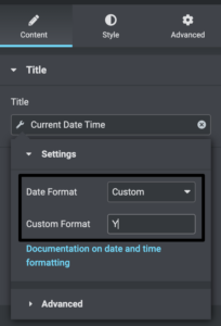 date format setting